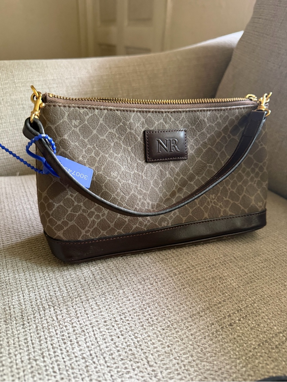 Nina Ricci Monogram Bag with Leather Trim